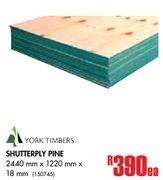 York Timbers Shutterply Pine-2440mm x 1220mm x 18mm Each