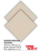Polished Porcelain Tile Range-Per Sqm