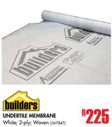Builders Underlite Membrane White, 2 Ply, Woven