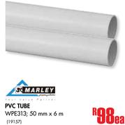 Marley PVC Tube WPE313-50mm x 6m Each