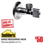 Builders Angle Regulating Valve Chrome Plated