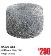 Razor Wire Flat Wrap-500mm x 15m