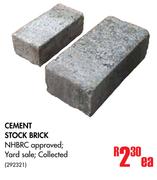 Cement Stock Brick-Each