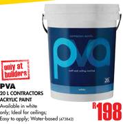 PVA 20Ltr Contractors Acrylic Paint
