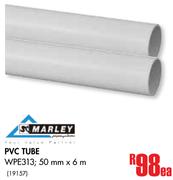 Marley PVC Tube WPE313-50mm x 6m Each