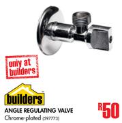 Builders Angle Regulating Valve Chrome Plated