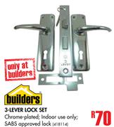 Builders 3 Lever Lock Set