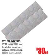 PVC Ceiling Tiles-3900mm x 300mm Each