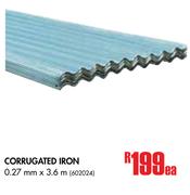 Corrugated Iron 0.27mm x 3.6m-Each