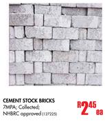 Cement Stock Bricks-Each