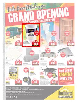 Builders Kwamhlanga : Grand Opening (28 Sep -1 Oct 2017), page 1