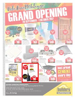 Builders Kwamhlanga : Grand Opening (28 Sep -1 Oct 2017), page 1