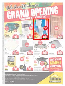 Builders Kwamhlanga : Grand Opening (28 Sep -1 Oct 2017), page 1