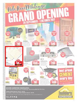 Builders Kwamhlanga : Grand Opening (28 Sep -1 Oct 2017), page 1