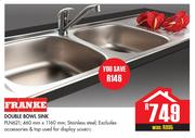 Franke Double Bowl Sink PLN621