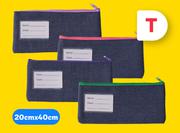 Denim Pencil Bag 20cm x 40cm