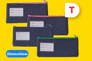 Denim Pencil Bag 20cm x 40cm