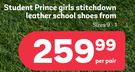 Toughees Student Prince Girls Stitchdown Leather School Shoes Sizes 9-1-Per Pair