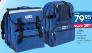 Clicks Basic Backpack 4 Division Or With Double Clip-Each