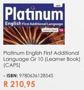 Platinum English First Additional Language Gr 10 (Learners Book)