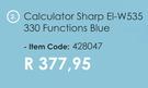 Sharp Calculator EI-W535 330 Functions (Blue)