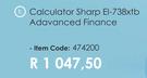 Sharp Calculator EI-738xtb Advanced Finance