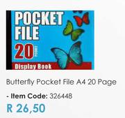 Butterfly Pocket File A4 20 Page
