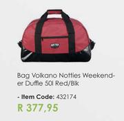 Volkano Notties Weekender Duffle Bag 50L (Red/Blk)