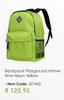 Home Time Playground Backpack (Neon Yellow)