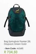 Springbok Flanker Bag 28L Daypack (Green Gold)