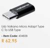 Volkano Micro Adapt Type C To USB Type USB