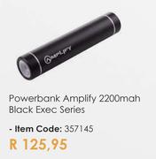 Amplify 2200 Mah Black Exec Series Powerbank