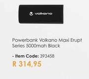 Volkano Maxi Erupt Series 5000 Mah Black Powerbank