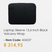 Volcano Wrap 15.6 Inch Black Laptop Sleeve