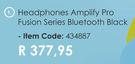 Amplify Pro Fusion Series Bluetooth Black Headphones