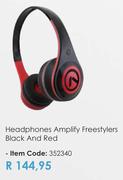 Amplify Freestyles Black & Red Headphones