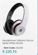 Volkano Falcon Series White W/Mic Headphone