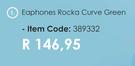Rocka Curve Green Earphones