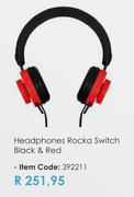 Rocka Switch Black & Red Headphones