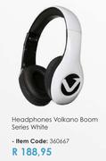 Volkano Boom Series White Headphones