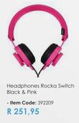 Rocka Switch Black & Pink Headphones