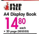 Flip File A4 Display Book-20 Page