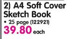 Croxley A4 Soft Cover Sketch Book 25 Page