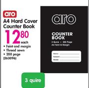 Aro A4 Hard Cover Counter Book