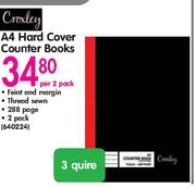 Croxley A4 Hard Cover Counter Book-Per 2 Pack
