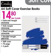 Croxley A4 Soft Cover Exercise Books-Per 5 Pack