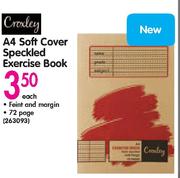 Croxley A4 Soft Cover Speckled Exercise Book