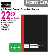 Croxley A4 Hard Cover Counter Book-Per 2 Pack