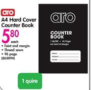 Aro A4 Hard Cover Counter Book