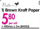 Butterfly Brown Kraft Paper 480mmx 5m-Per Roll